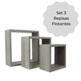 thumbnail image 5 of Set 3 repisas flotantes cuadradas minimalista Gris decora hogar ELLEGANCE HOUSEWARE FS39098, 5 of 5