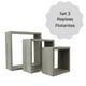 thumbnail image 5 of Set 3 repisas flotantes cuadradas minimalista Gris decora hogar ELLEGANCE HOUSEWARE FS39098, 5 of 5