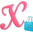 thumbnail image 2 of KALAKALA Bag Charms for Bogg Bag Accessories, Customizable Alphabet Letters for Bog Bag Original Models Rubber Beach Tote-(Pink/White/Black) Letters, 2 of 5