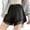 Black3, variant on Women Culotte Half Slip Satin Bloomer Pettipants Under Dresses Lace Trim Pants Elastic Waist Liner Slip Shorts White2 L