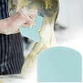 thumbnail image 1 of Light Blue Dough Scraper, 12*9 Cm, Dough Scraper Scraper for Baking Pe Plastic Flexible Bowl Scraper Plastic Dough Cutter for Bread Cake Dough Fondant Icing, 1 of 9
