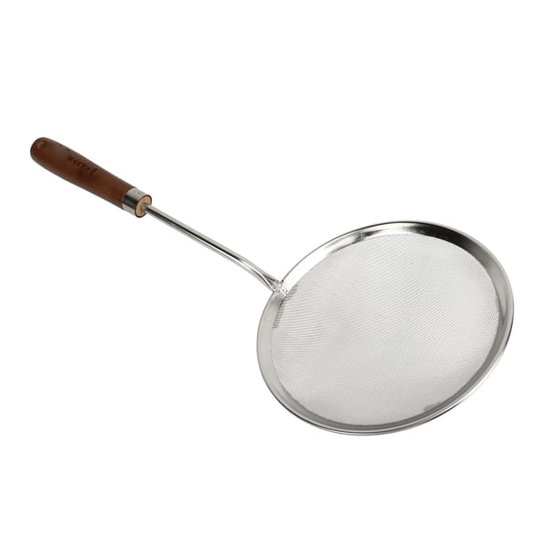 Colador De Malla Fina De Acero Inoxidable, Colador De Alimentos De Malla Fina, Cucharón Para Cocinar, Colador Con De Maderas, Tamiz Tamiz Para Alimentos, Té, Arroz, Aceite