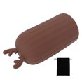 thumbnail image 4 of Bolsa de agua fría y caliente, bolsa calentadora de manos reutilizable de silicona suave con forma bonita, 500ml, color marrón, 4 of 14