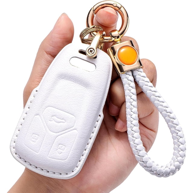 Key Fob Cover Compatible with Fit for Audi A4 A3 Q3 Q5 Q7 TT TTS RS3 S4 S3 A1 S6 RS4 RS6 Q2L ABS Smart Remote Key Case Keychain Case Holder Protector,1