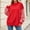 Red, variant on Women's Crew Neck Long Sleeve Sweatshirt Plaid Hip Relaxed Gingham Ribbed Neckline Contrast Sleeves Everyday
