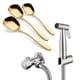 thumbnail image 1 of 3 Pcs/set Stainless Steel Flat Spoons Chinese Spoon Sets -gold, 1 of 5