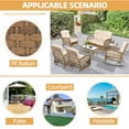 thumbnail image 4 of W WARMHOL 7 Pieces Outdoor Wicker Patio Furniture Set, All Weather Patio Conversation Cushioned Sectional Sofa Set with Glider Loveseat/2 Rocking Chairs/2 Rocking Glider/2 Glass Coffee Table, 4 of 7