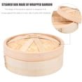 thumbnail image 2 of MasteelfCA 1 Set Handmade Bamboo Steamer Kitchen Food Steamer with Lid Cooking Tool, 2 of 8