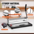 thumbnail image 6 of Binding Machine, Comb Binding Machine 21-Holes Binding 450 Sheets, Book Binder Machine with 100 PCS 3/8'' Comb Binding Spines, for Letter Size, A4, A5, 6 of 13