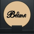 thumbnail image 5 of Wood Believe Sign Cutout Wooden Letters Sign DIY Black Words Sign Hanging Unfinished Wall Art Decor for Home Wreath Door Living Room Decoration 11.8 x 4.3 Inch, 5 of 7
