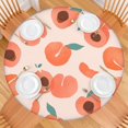 thumbnail image 2 of Round Picnic Table Cloth 100% Waterproof & Oil Proof, Elastic Fitted Table Cover for 36"-44" Round Tables, for Dining, Camping, Outdoor, 2 of 7