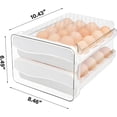 thumbnail image 4 of Soporte para Huevos para Refrigerador (40 huevos), Contenedor de Almacenamiento de Huevos de Plástico transparente. Organizador de Huevos con 2 Cajones., 4 of 7