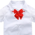 thumbnail image 5 of Boys formal Slim Fit Boy Shorts Set of 4 Pcs, Gentleman Wedding Outfits, formal Dress Set Red-A, 5 of 6
