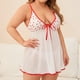 thumbnail image 4 of Camisón Lencería Sexy Fridja Hilo de Red Estampado Corazón Talla S M L XL XXL, 4 of 4