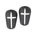 thumbnail image 3 of 2 piezas Mini espinilleras de fútbol espinilleras de fútbol adultos niños juego de fútbol ligero espinilleras protectoras de fútbol Negro 8x5cm, 3 of 8