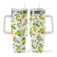 thumbnail image 2 of 40 oz Lemon Print Stainless Steel Tumbler With Lid and Straw - Yellow Coffee Travel Mug Cup Water Bottle - Gifts for Lemon Lovers, 2 of 9