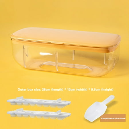 

pinshui Ice Tray with Lid and Bin Easy Release Ice Box Storage Bucket