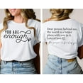 thumbnail image 2 of You are Enough Dear Person Behind Me Shirt Women Mental Health Matters Inspirational Tshirts Positive Tees Tops，soft womens tee shirts，ladies tshirts、summer womens shirts、t-shirts for women cotton, 2 of 6