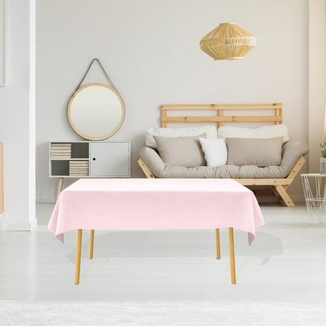 WHEANG Clearance Plastic Tablecloths Disposable Table Covers 54 x 108 Inches Baby Shower Cover