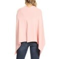 thumbnail image 2 of Sakkas Laurel Women's Super Soft Lightweight Cape Poncho Blanket Shawl Pullover - Pink - One Size Regular, 2 of 5