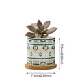 thumbnail image 2 of Plant Pot Cylindrical Flowerpot 7.5x7.6cm Geometric Pattern Simple Black White Nordic Style Home Decor Ceramic Vase, 2 of 2