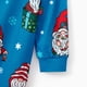 thumbnail image 5 of Conjunto de pijama con solapas abotonadas y bolsillos con estampado de gnomos azules para toda la familia (resistente al fuego), 5 of 5