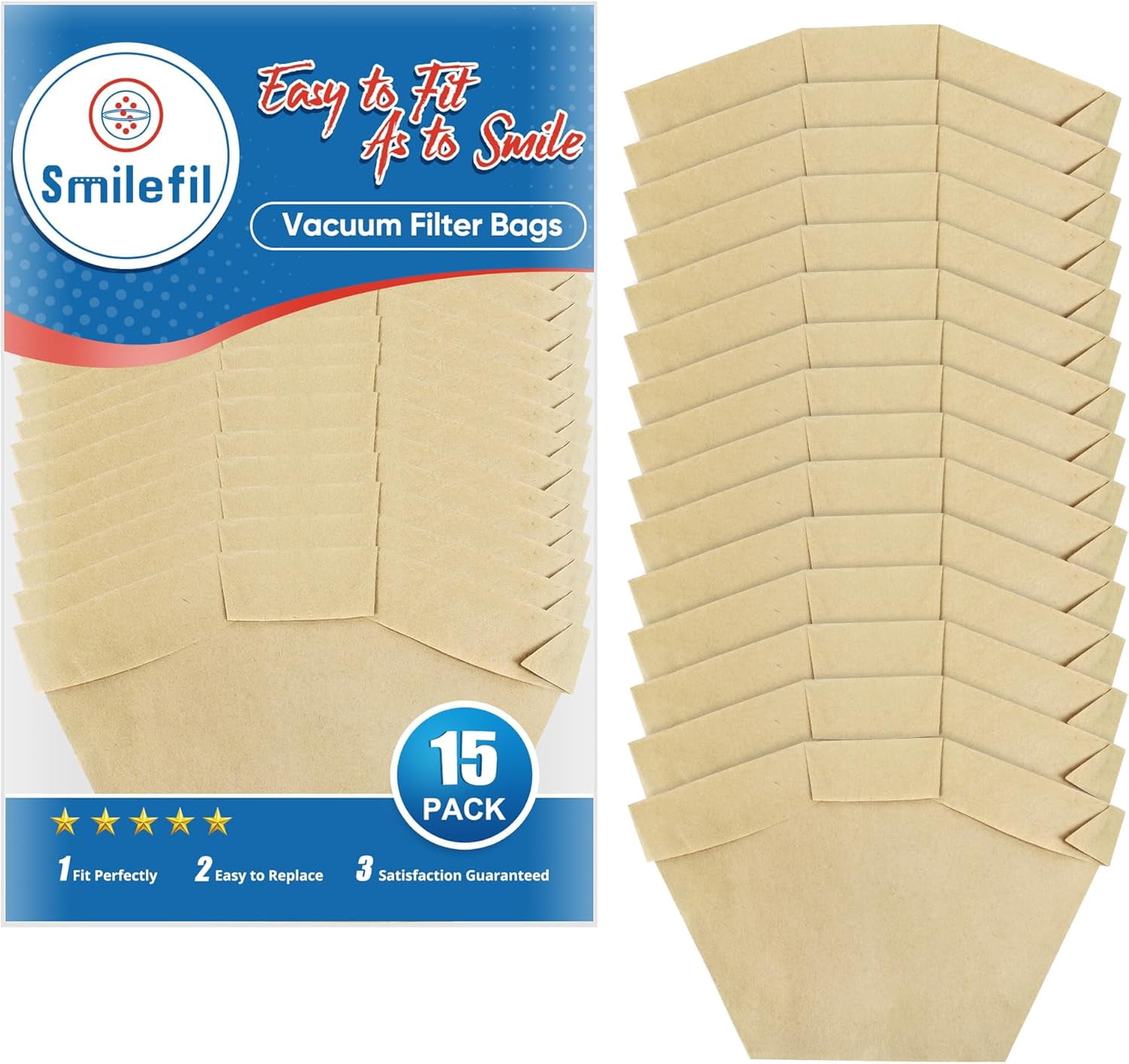 MHAWBL-Smilefil 15 Pcs Replacement Type BP Bags Fits for Hoover C2401 Shoulder Vac and BackPack Vacuum Cleaner, Replace Part #401000BP 1KE2103000 41240202