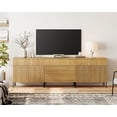 thumbnail image 2 of 94.5" Modern Reeded Dresser TV Stand for TVs up to 100 Inch, Entertainment Center with Drawers, Wooden TV Console with Storage for Living Room, 2 of 7