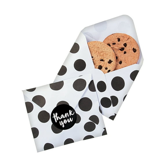 Thank You Envelope Treat Bags with Stickers - Party Supplies - 50 Pieces