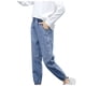 thumbnail image 1 of Odeerbi 3-14 Años Niñas Jogger Jeans Pantalones de Vaquero Lindos Primavera Verano Cintura Elástica Vaquero Pantalones de Longitud Completa Con Bolsillo, 1 of 5