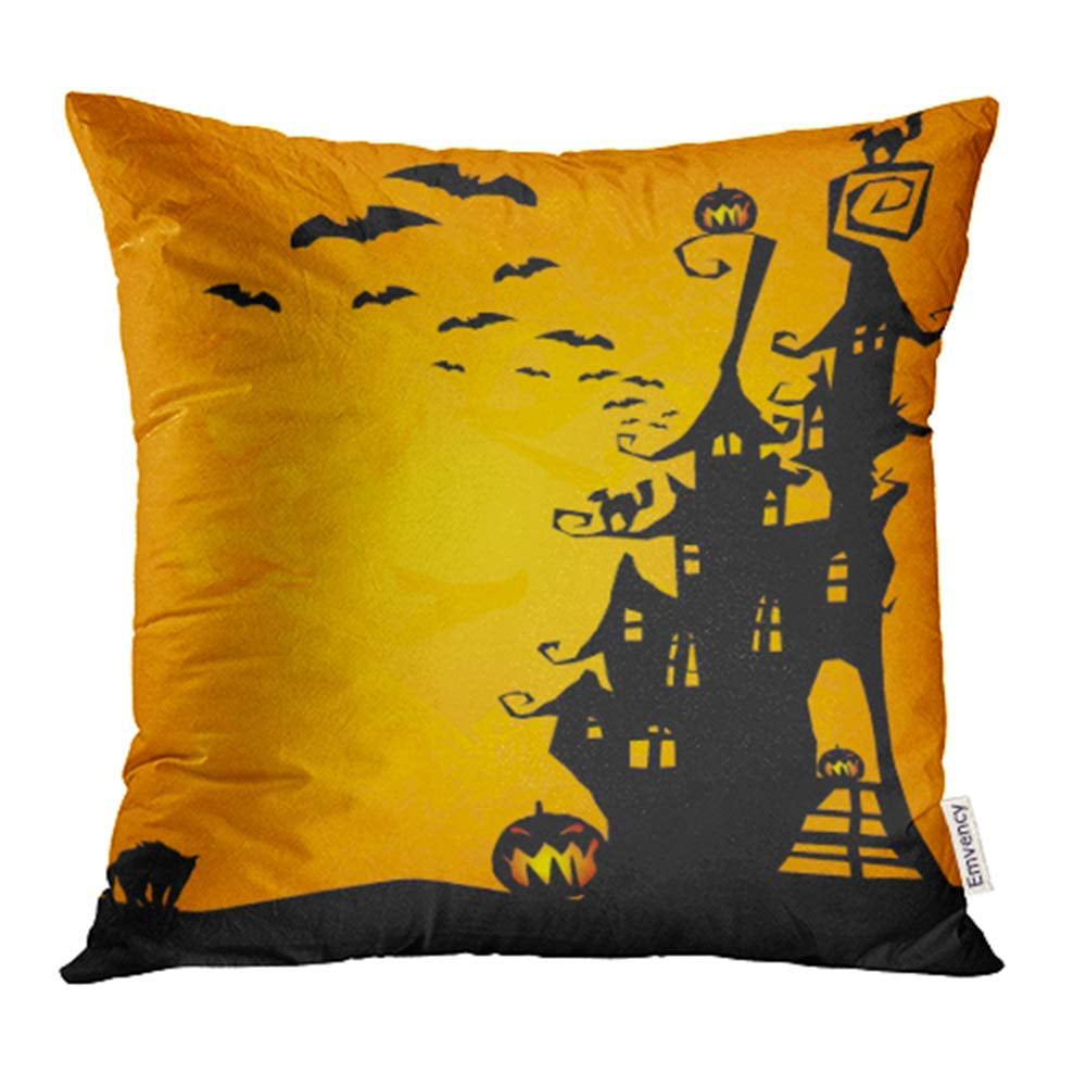 Multicolor Scary Halloween Costume Gifts Scary Crow Witch Costume Full Moon Halloween Throw Pillow 18x18 