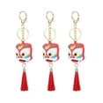 thumbnail image 3 of Shisuyan Porte-Clés Rouge PVC 3 Pcs 4.3x1.8x0.9In, 3 of 8