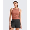 thumbnail image 5 of G4Free Workout Tank Tops for Women Slim Fitted Racerback Ribbed Athletic Gym Yoga Tanks Summer Casual, 5 of 8