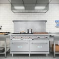 thumbnail image 5 of 60 in. 6 Burner Commercial LP Range with 24 in. Griddle in Stainless-Steel (KM-CRG60-LP), 5 of 12