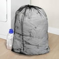 thumbnail image 2 of Smart Design Mesh Laundry Bag with Handle and Push Lock Drawstring - VentilAir Mesh Material - for Clothes and Laundry - Home Organization - Holds 3 Loads - 36 x 24 Inch - Black, 2 of 5