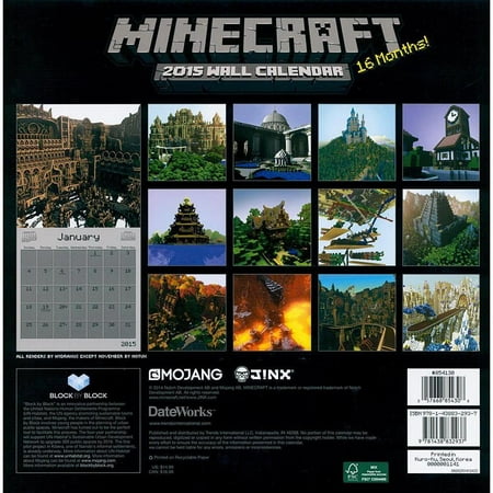 Minecraft 2015 Wall Calendar