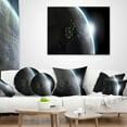 thumbnail image 4 of Designart Earth View with Day and Night Effect - Abstract Throw Pillow - 16x16, 4 of 5