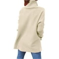 thumbnail image 3 of BONIXOOM Sweaters For Women Trendy Skinny Sweater Cardigan Vacation Turtleneck Fall Sweater Beige L(US:8), 3 of 6