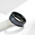 thumbnail image 2 of PAMTIER Unisex Tungsten Steel 8MM Domineering Blue Carbon Fiber Dragon Pattern Beveled Edges Biker Ring Comfort Fit Wedding Band Black Size 12, 2 of 5