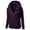 Dark Purple, variant on Women's Raglan Sleeve Hooded Jacket, Short Plush Surface Zip Front Coat, Drop Shoulder Casual Outerwear, Soft Pile Fleece Pullover, Comfortable Loose Fit Top Dark Purple L
