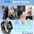 thumbnail image 4 of OKG Smart Watch, 1.85" Smartwatch for Men Women (Answer/Make Call), 120+ Sport Modes Fitness Tracker, Heart Rate, Sleep Monitor, Pedometer, IP68 Waterproof, Activity Tracker for Android iOS (Black), 4 of 7