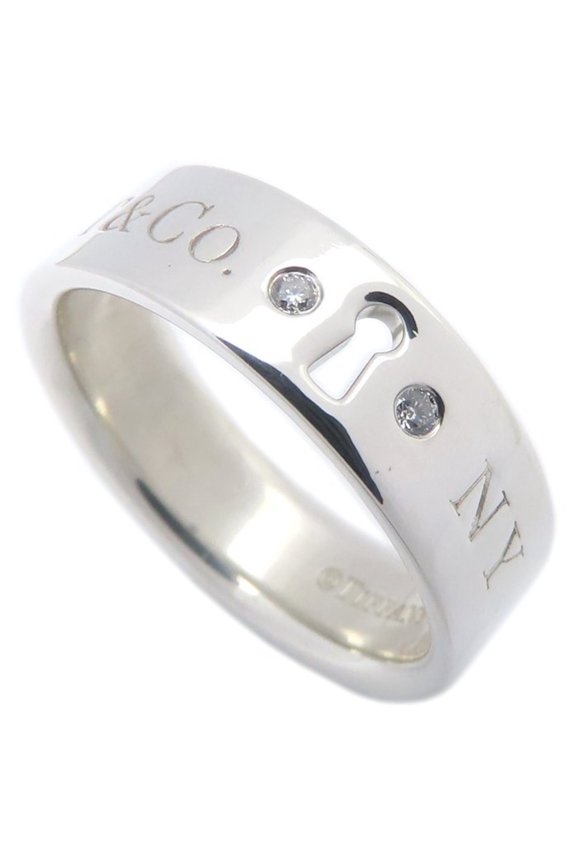 Pre-Owned TIFFANY&Co. Tiffany New York Lock Keyhole Ring, Diamond, SV925, Women's, 295712