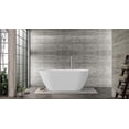 thumbnail image 6 of 67" Freestanding Bathtub, White Acrylic Streamline Stand Alone Soaking Bath Tubs for Adult with Overflow and Drain in Chrome, cUPC Certified, Perfect for Your Bathroom-Circular Trapezoid, 6 of 7