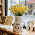 thumbnail image 6 of Pitcher with Handle Vintage Enamel Water Jug Farmhouse Enamelware Pitcher Vase 1.2QT,Dual Use for Serving Beverage Flower Vase, 6 of 10