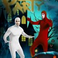 thumbnail image 5 of Halloweens Stealth Suit Traje de juego Traje de fiesta Disfraz para mujer Hombre (blanco), 5 of 5