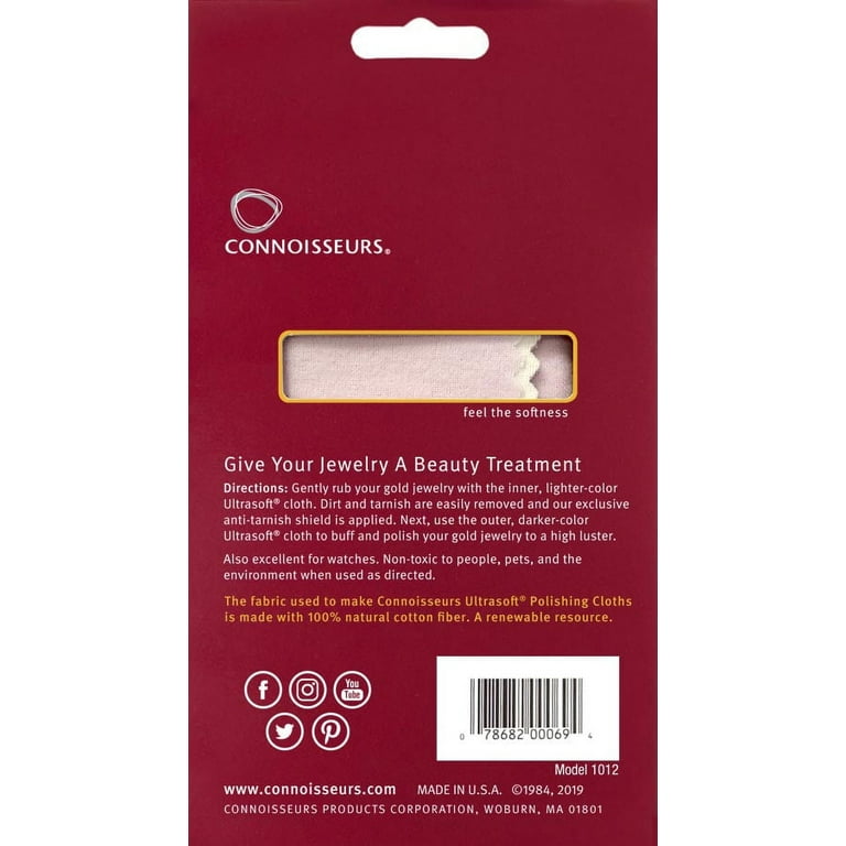 Connoisseurs 11x14 Ultra Soft Silver Jewelry Cleaning Cloth