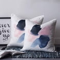 thumbnail image 2 of Pillow Covers 24x24 Set of 2, Navy Blue Pink Art Throw Pillow Covers Decorative Couch Cushion Cover, Abstract Geometric Luxury Microfiber Soft Square Pillowcases for Bedroom Living Room Sofa, 2 of 7