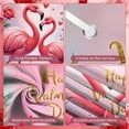 thumbnail image 4 of Pink Flamingo Happy Valentine's Day Banner Red Roses Romantic Design Heart Elements Gold Glitter for Couples Romantic Party Indoor Decoration Valentine's Celebration, 4 of 9