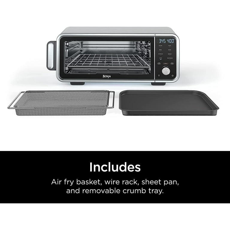  Ninja SP301 Dual Heat Air Fry Countertop 13-in-1 Oven with  Extended Height, XL Capacity, Flip Up & Away Capability for Storage Space,  with Air Fry Basket, SearPlate, Wire Rack & Crumb