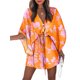 thumbnail image 1 of SAYOO Vestido Casual con Cuello en V para Mujer, Manga Media Hoja/Floral/Estampado Irregular Patrón Botón Pecho Cintura Elástica Falda de Una Pieza SAYOO casual, 1 of 4